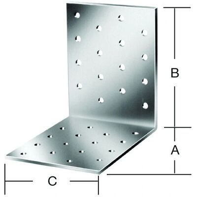 Vormann Quadrato perforato 60x60x80mm galvanisiert - Angle Bracket Vormann Quadrato perforato 60x60x80mm galvanisiert - Angle Bracket