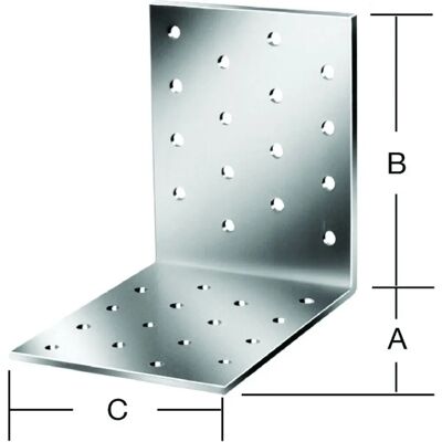Vormann Lochplattenwinkel - 80x80x80mm galvanisiert Vormann Lochplattenwinkel - 80x80x80mm galvanisiert