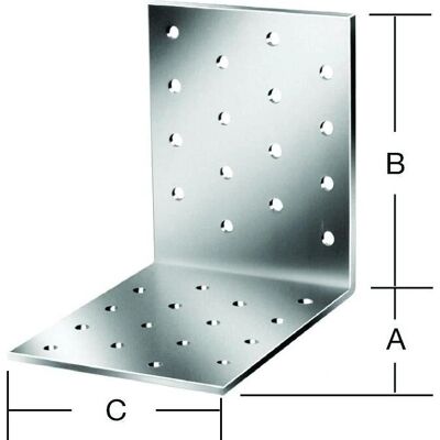 Vormann Angulo de Acero Zincado 100x100x100mm - Soporte en ángulo Vormann Angulo de Acero Zincado 100x100x100mm - Soporte en ángulo