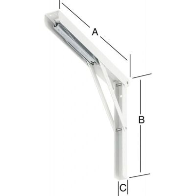 Vormann Multi-Line-Klappträger - Verstellbar 3-Stufig - Weiß Vormann Multi-Line-Klappträger - Verstellbar 3-Stufig - Weiß