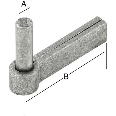 Vormann Gond 13x55mm Eisen - Anschweißkloben - Ungebohrt, 10mm Platte Vormann Gond 13x55mm Eisen - Anschweißkloben - Ungebohrt, 10mm Platte