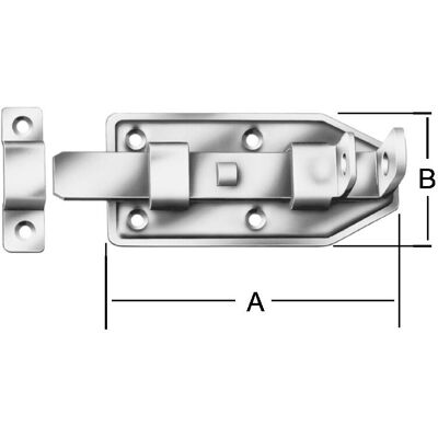VORMANN Türschlossriegel - Blau verzinkt - 160mm x 65mm VORMANN Türschlossriegel - Blau verzinkt - 160mm x 65mm