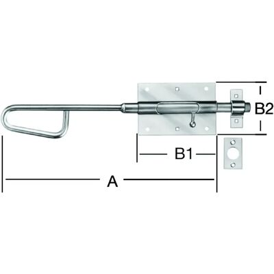 VORMANN Bullone in acciaio 400mm zincato blu - Ø 16mm Piastra di chiusura VORMANN Bullone in acciaio 400mm zincato blu - Ø 16mm Piastra di chiusura