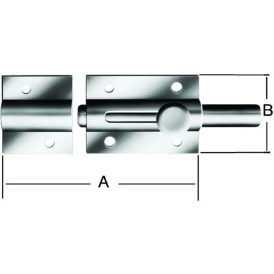 Vormann Bolzen-Knopfriegel 80 x 36 mm - Bolt latch Vormann Bolzen-Knopfriegel 80 x 36 mm - Bolt latch