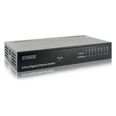 Schwaiger - NWSW8011 - 8-Port - Grau - Network Switch Schwaiger - NWSW8011 - 8-Port - Grau - Network Switch