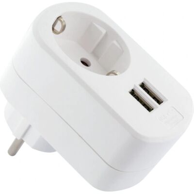 Schwaiger LAD240532 Ładowarka do Urządzeń Mobilnych - 2 USB, Biała Schwaiger LAD240532 Ładowarka do Urządzeń Mobilnych - 2 USB, Biała