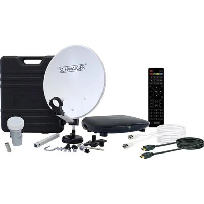 Schwaiger Satellitenanlage im Koffer - 35cm - HDTV Tragbares Set Schwaiger Satellitenanlage im Koffer - 35cm - HDTV Tragbares Set