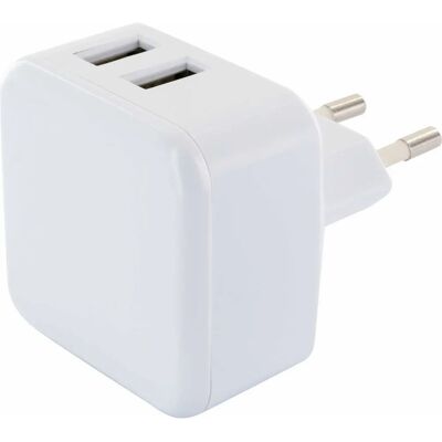 Schwaiger Power4you Standard - Ladegerät - 2,4 A - 2 USB - Weiß - Digitalkamera, Kopfhörer, Smartphone, Tablet Schwaiger Power4you Standard - Ladegerät - 2,4 A - 2 USB - Weiß - Digitalkamera, Kopfhörer, Smartphone, Tablet