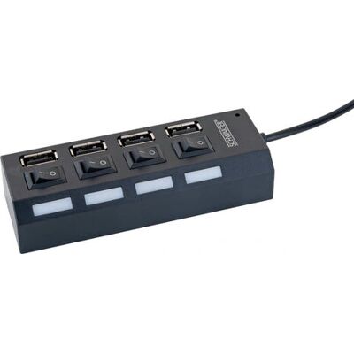Schwaiger UH4013 USB Hub 4 Ports Schwarz Schwaiger UH4013 USB Hub 4 Ports Schwarz