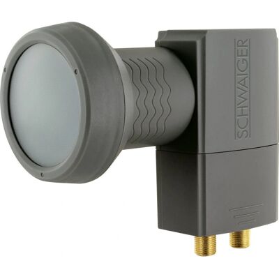 Schwaiger LNCA0002 LNB Double - Convertisseur de Bruit Faible - Anthracite Schwaiger LNCA0002 LNB Double - Convertisseur de Bruit Faible - Anthracite