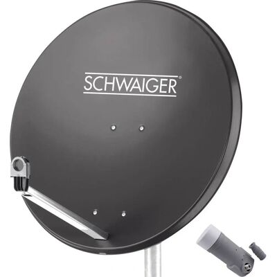 Antenna satellitare Schwaiger 80cm - 1 Partecipante - Antracite Antenna satellitare Schwaiger 80cm - 1 Partecipante - Antracite