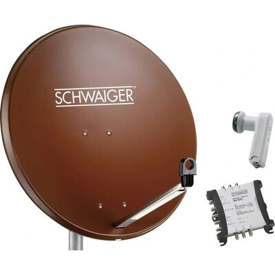 Schwaiger Satellietinstallatie 80cm 6 Gebruikers - DVB-S/S2 Schwaiger Satellietinstallatie 80cm 6 Gebruikers - DVB-S/S2