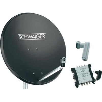 Schwaiger SPI9961SET6 - Satellit-System für 8 Nutzer - 80cm Schüssel Schwaiger SPI9961SET6 - Satellit-System für 8 Nutzer - 80cm Schüssel