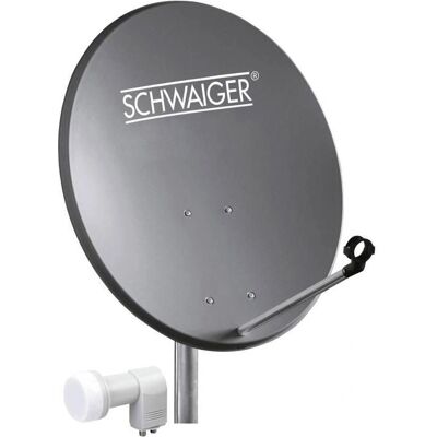 Sistema Satellitare Schwaiger - Parabola 60cm Twin-LNB - Grigia Sistema Satellitare Schwaiger - Parabola 60cm Twin-LNB - Grigia