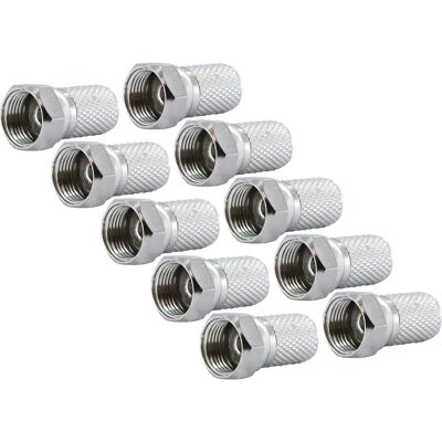 SCHWAIGER GmbH FST8010 531 - F-Drehstecker - 10 Stück - Koaxialkabelverbinder SCHWAIGER GmbH FST8010 531 - F-Drehstecker - 10 Stück - Koaxialkabelverbinder