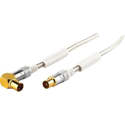 Câble d'antenne premium SCHWAIGER KVKWHD30S 531 110 dB Noyau en ferrite 3m Connecteur IEC à 90° - Publicité Câble d'antenne premium SCHWAIGER KVKWHD30S 531 110 dB Noyau en ferrite 3m Connecteur IEC à 90° - Publicité