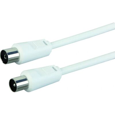 Schwaiger 5,0 m IEC Koaxialkabel - Weiß Schwaiger 5,0 m IEC Koaxialkabel - Weiß