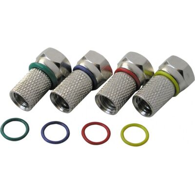 Connecteur coaxial Schwaiger FSTFR7004 531 - 4 pcs - Publicité Connecteur coaxial Schwaiger FSTFR7004 531 - 4 pcs - Publicité