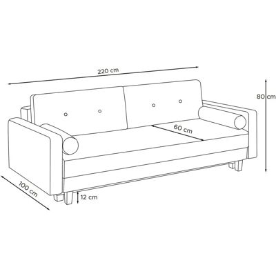 KONSIMO Eriso grau - Schlafsofa mit Stauraum & ausziehbarer Liegefläche KONSIMO Eriso grau - Schlafsofa mit Stauraum & ausziehbarer Liegefläche
