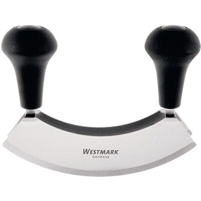 WESTMARK Due - Czarny / Srebrny - Mezzaluna / Wiegemesser / Nóż z 2 ostrzami WESTMARK Due - Czarny / Srebrny - Mezzaluna / Wiegemesser / Nóż z 2 ostrzami