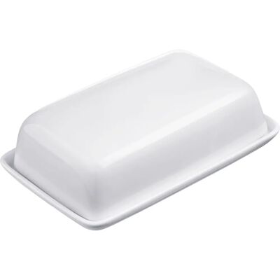 Westmark Keramik Butterdose - 18,7x12cm - Weiß - Butterdose Westmark Keramik Butterdose - 18,7x12cm - Weiß - Butterdose