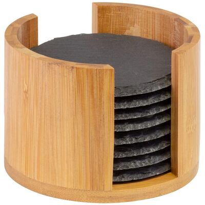 Westmark 69212260 Sottobicchieri ardesia bambù 8 - Drink Coaster Westmark 69212260 Sottobicchieri ardesia bambù 8 - Drink Coaster