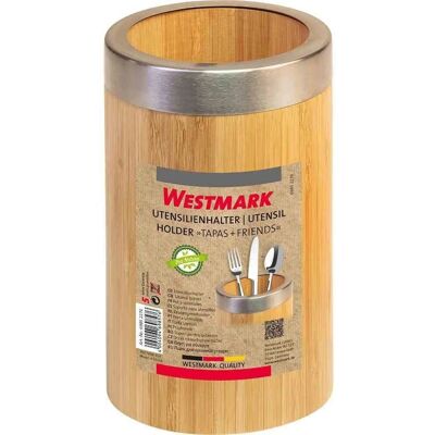 WESTMARK - Porte-outils de cuisine - Bambou et acier - Marron WESTMARK - Porte-outils de cuisine - Bambou et acier - Marron