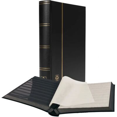 Leuchtturm Basic Nicht gepolstertes A4 Einsteckbuch - 64 schwarze Seiten Leuchtturm Basic Nicht gepolstertes A4 Einsteckbuch - 64 schwarze Seiten