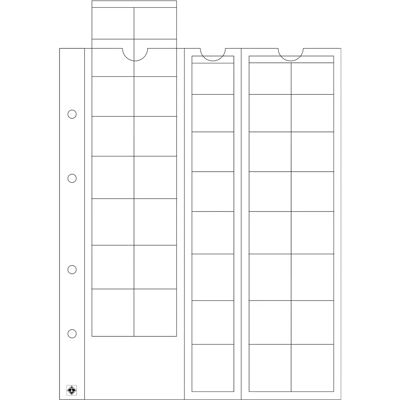 Folhas para moedas Leuchtturm Optima - 26mm, pacote com 10, transparente Folhas para moedas Leuchtturm Optima - 26mm, pacote com 10, transparente