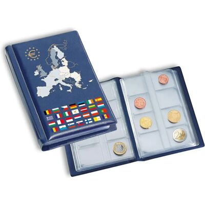 Album de pièces d'euros Leuchtturm - Bleu - Rangement pour 12 pièces - Publicité Album de pièces d'euros Leuchtturm - Bleu - Rangement pour 12 pièces - Publicité