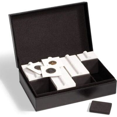Étui en cuir Presidio Leuchtturm pour capsules de pièces - Type de produit - Publicité Étui en cuir Presidio Leuchtturm pour capsules de pièces - Type de produit - Publicité