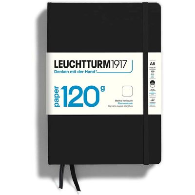 Leuchtturm1917 120g Notizbuch - A5 Schwarz Hardcover Leuchtturm1917 120g Notizbuch - A5 Schwarz Hardcover