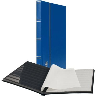 Lighthouse Stockbook Basic Non-Padding A4 - 32 Pages Noires - Bleu - Publicité Lighthouse Stockbook Basic Non-Padding A4 - 32 Pages Noires - Bleu - Publicité