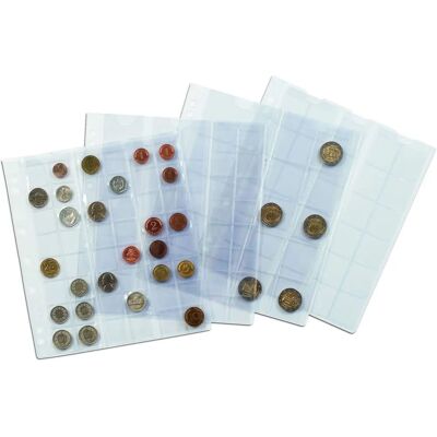 Feuilles Numis de Leuchtturm - 5 Pack, Cartes blanches, Rangement de pièces - Publicité Feuilles Numis de Leuchtturm - 5 Pack, Cartes blanches, Rangement de pièces - Publicité