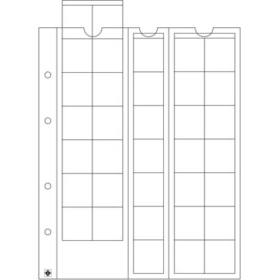 Leuchtturm M35/27 Münzblätter - Klar, 5 Stück Leuchtturm M35/27 Münzblätter - Klar, 5 Stück