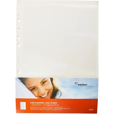 Walther Fotopapier - 10 Seiten Selbstklebend Weiß DS118 Walther Fotopapier - 10 Seiten Selbstklebend Weiß DS118