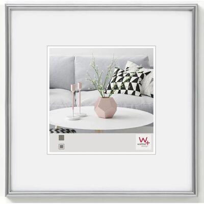 Cadre en Plastique Argenté 50x50 cm Walther - Cadre Photo - Publicité Cadre en Plastique Argenté 50x50 cm Walther - Cadre Photo - Publicité