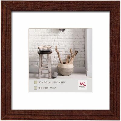 Moldura de madeira de nogueira Walther Design HO330N - 30x30 cm Moldura de madeira de nogueira Walther Design HO330N - 30x30 cm
