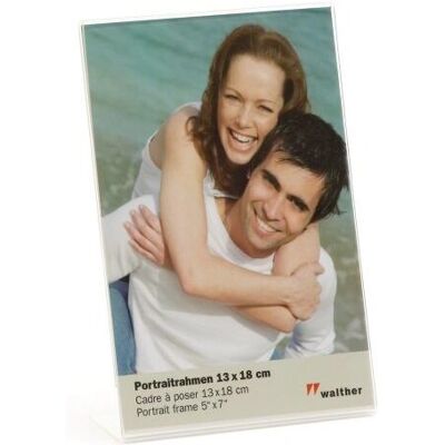 Cadre portrait en acrylique Walther Modèle ASH1318 - 13x18 cm Transparent - Publicité Cadre portrait en acrylique Walther Modèle ASH1318 - 13x18 cm Transparent - Publicité