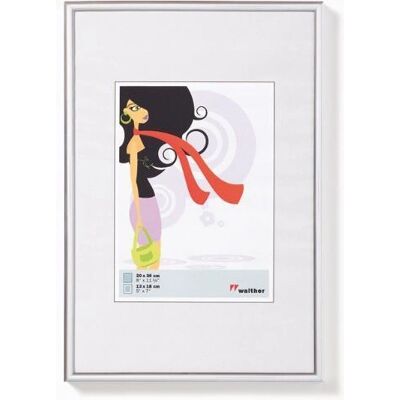 Cadre photo Walther Design New Lifestyle - 30x40 cm - Argent Cadre photo Walther Design New Lifestyle - 30x40 cm - Argent