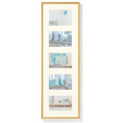 Cadre photo Walther Design KV515G - 5 photos 10x15cm - Or Cadre photo Walther Design KV515G - 5 photos 10x15cm - Or