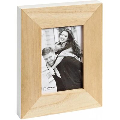 Marco de imagen Laois de madera - 13x18cm - Marrón/Blanco - Fotolijst Marco de imagen Laois de madera - 13x18cm - Marrón/Blanco - Fotolijst