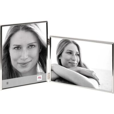 Cadre Photo Argenté Walther Design - 13x18cm - Contient 2 Photos Cadre Photo Argenté Walther Design - 13x18cm - Contient 2 Photos
