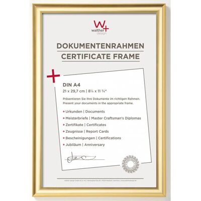 Cornice foto dorata Walther Design KP130G - Decorativa A4 Cornice foto dorata Walther Design KP130G - Decorativa A4