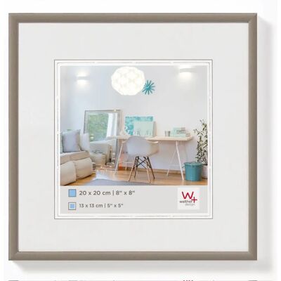 Cadre photo en acier inoxydable Walther Design KV220D - 20x20 cm - Publicité Cadre photo en acier inoxydable Walther Design KV220D - 20x20 cm - Publicité