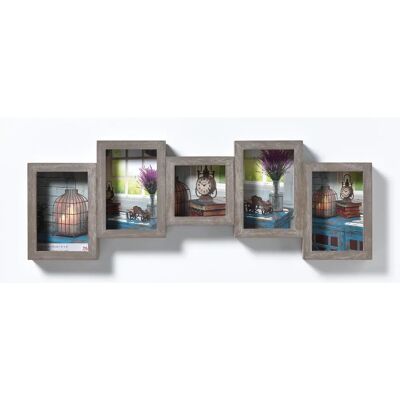 Walther SN555D Rustieke galerijframe - 4x10x15cm, 1x10x10cm - Fotolijst Walther SN555D Rustieke galerijframe - 4x10x15cm, 1x10x10cm - Fotolijst