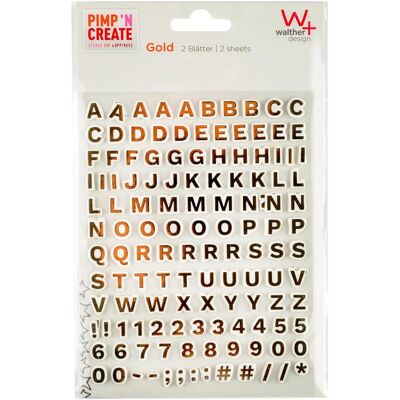 Walther Gouden Letters - Zelfklevend 3D - 126 stuks Walther Gouden Letters - Zelfklevend 3D - 126 stuks