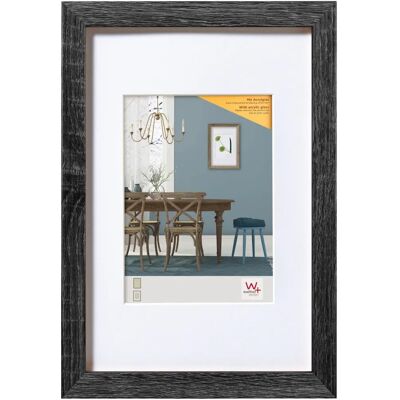 Marco Fiorito Walther 50x70cm Marco de MDF Gris Oscuro - Vidrio Artificial Marco Fiorito Walther 50x70cm Marco de MDF Gris Oscuro - Vidrio Artificial