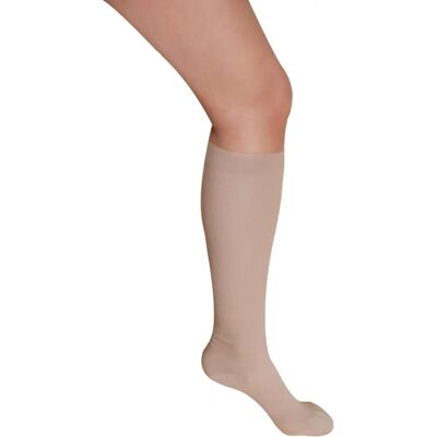 Herren Beigefarbene Kniestrümpfe - Socken für Reisen & Sitzen Herren Beigefarbene Kniestrümpfe - Socken für Reisen & Sitzen