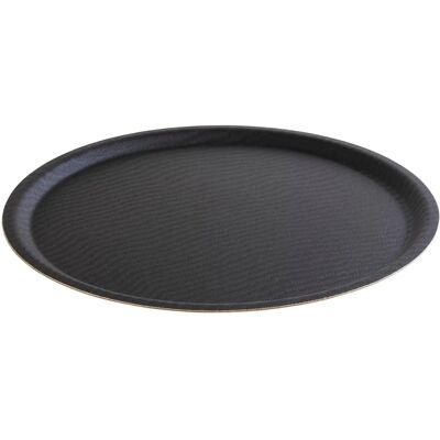 Bandeja de servicio redonda APS Happy Hour - 43cm - Negra - Antideslizante Bandeja de servicio redonda APS Happy Hour - 43cm - Negra - Antideslizante